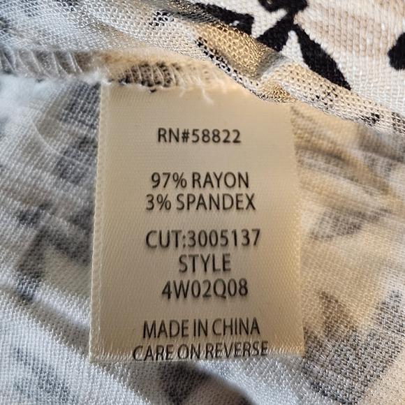 MAX STUDIO Print Crop Wide Leg Pants, CREAM GREY DUST, 2X - Picture 8 of 9